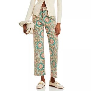 Mother The Rambler Zip Ankle Patterned Jeans